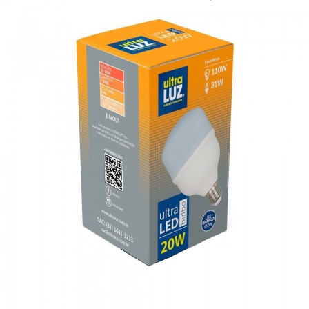 Lâmpada Led Bulbo 20W UltraLuz